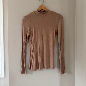 ACTIVE BASIC mock neck long sleeve top